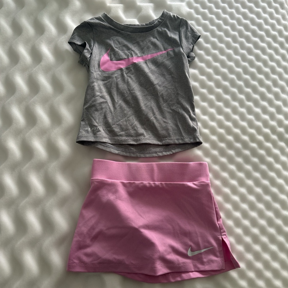 Nike Pink and Gray Toddler Set